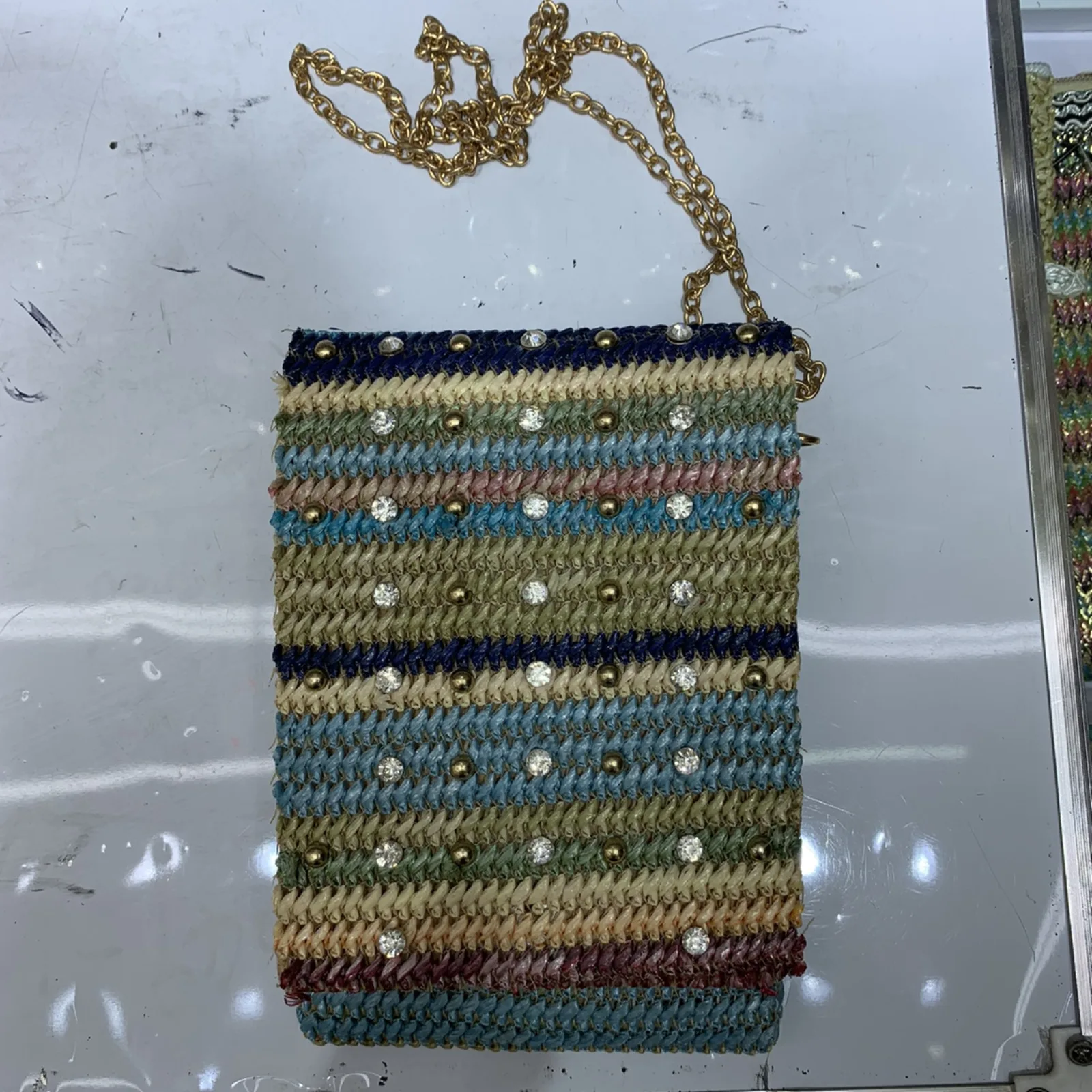 Colorful Rhinestone Mini Backpack